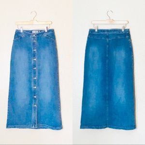 Gap jeans vtg 90s button down maxi skirt